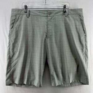 Calvin Klein Shorts Mens Size 40 Golf Chino Glen Check Stretch Performance Gray